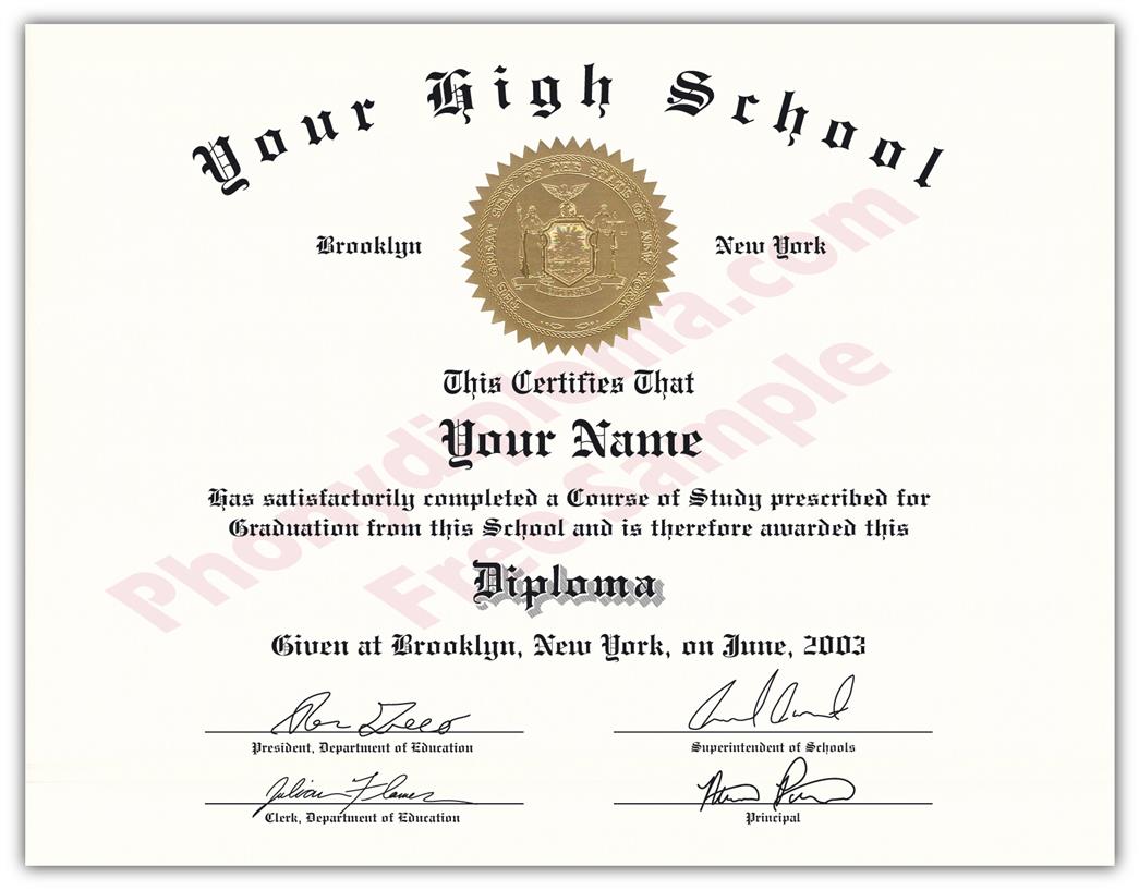Fake High School Regional Design Diplomas