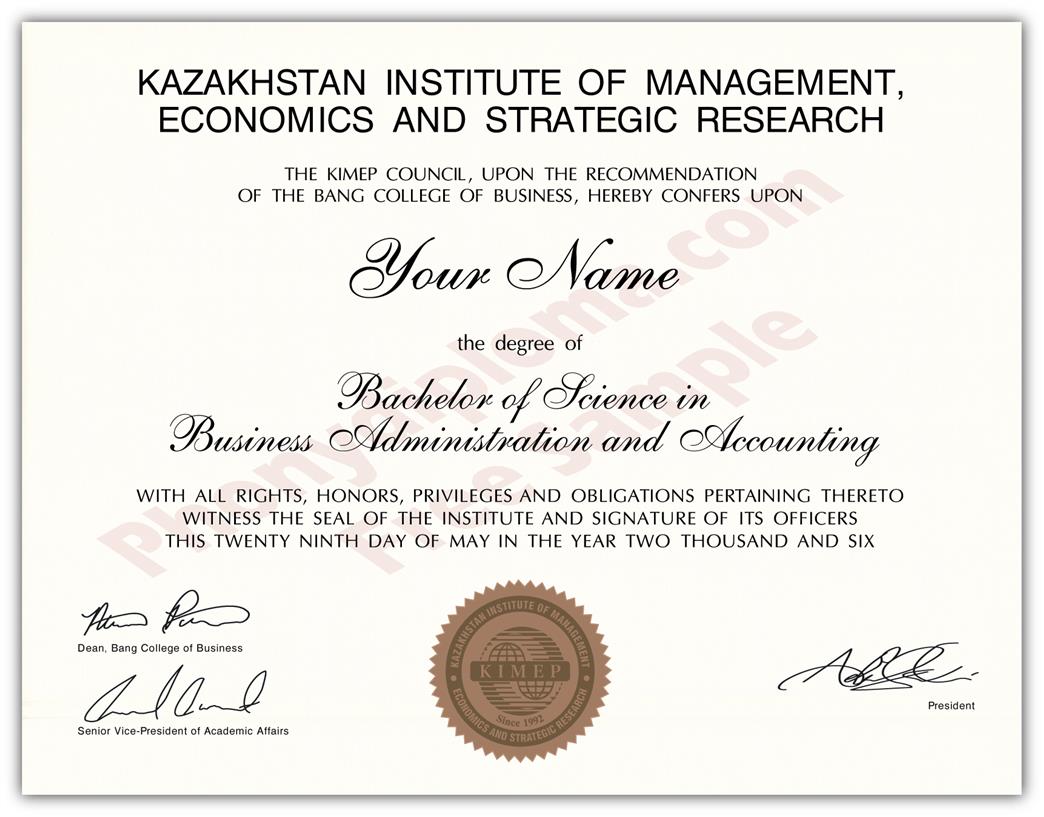 Fake Diploma from Kazakhstan University Kazakhstan D