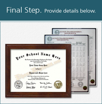 Fake College Diploma with Transcripts