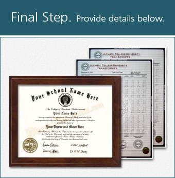 Fake College Diploma with Transcripts