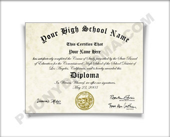 Fake High School Diploma | Fake High School Degree