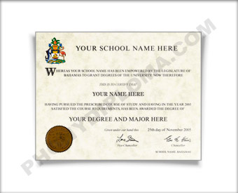Fake Diploma from Bahamas University Bahamas D