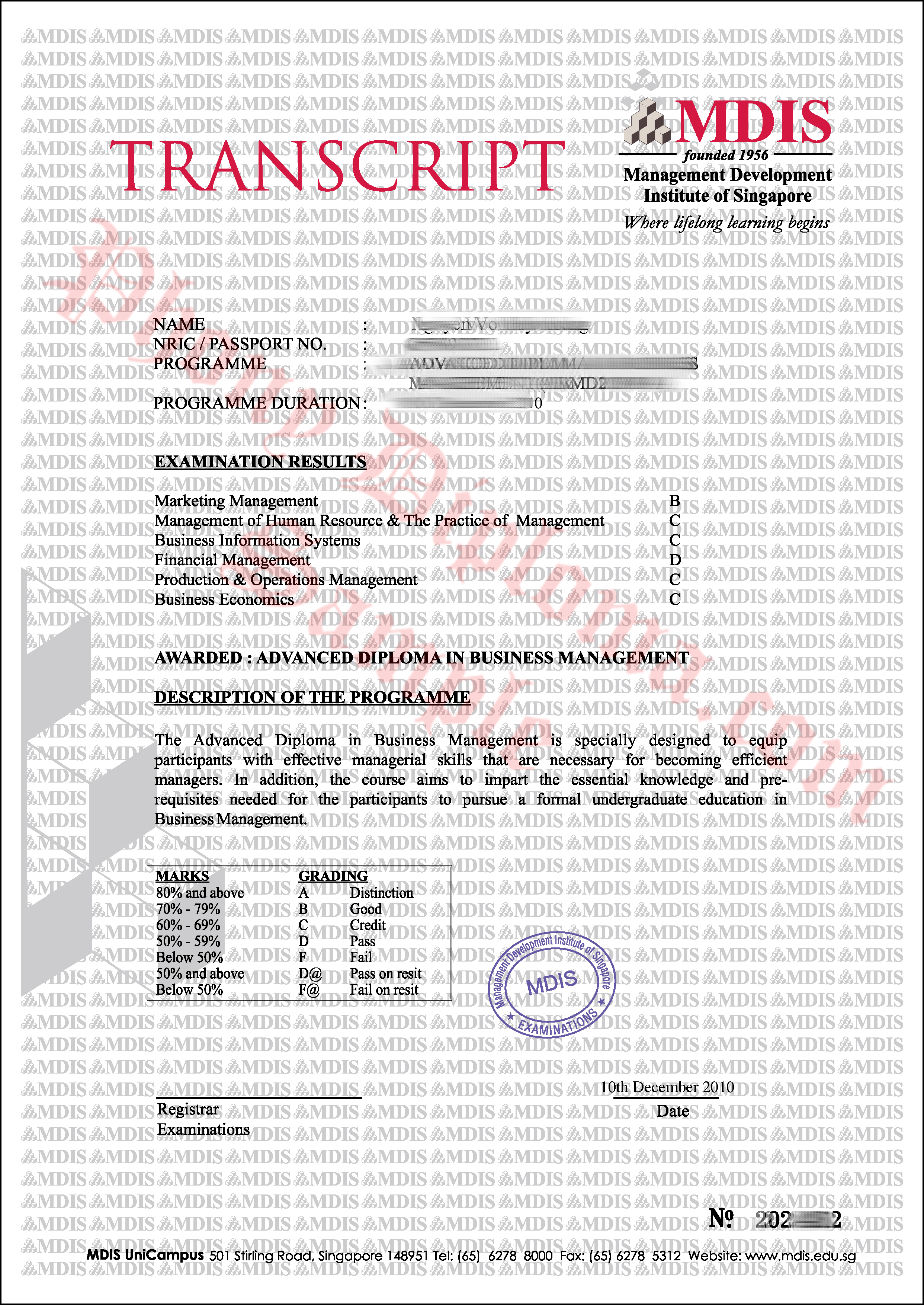 Spanish High School Diploma Template