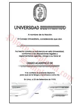 Fake Diploma from Peru University Peruvian D