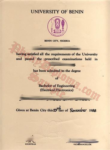 sample degree certificates of universities