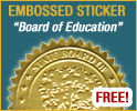 Embossed Sticker "Board of Education"