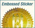 Embossed Gold Sticker