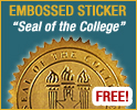 Embossed Sticker "Seal of the College"