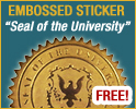 Embossed Sticker "Seal of the University"