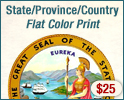 Official State Seal "Flat Color Ink" + $10