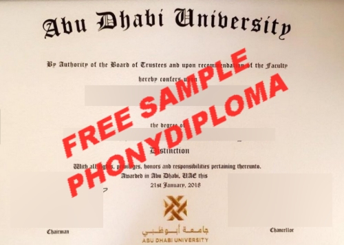 Abu Dhabi University Free Sample From Phonydiploma