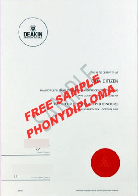 Australia Deakin University 2 Free Sample From Phonydiploma