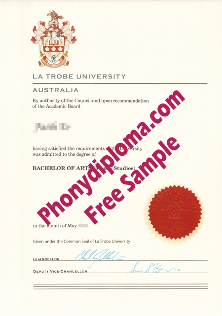 Australia La Trobe Latrobe University Free Sample From Phonydiploma