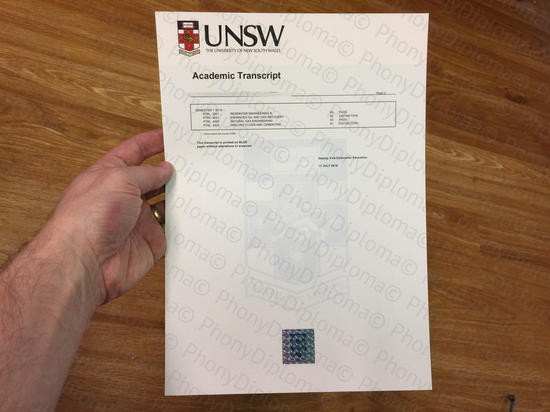 Australia Unsw Free Sample From Phonydiploma