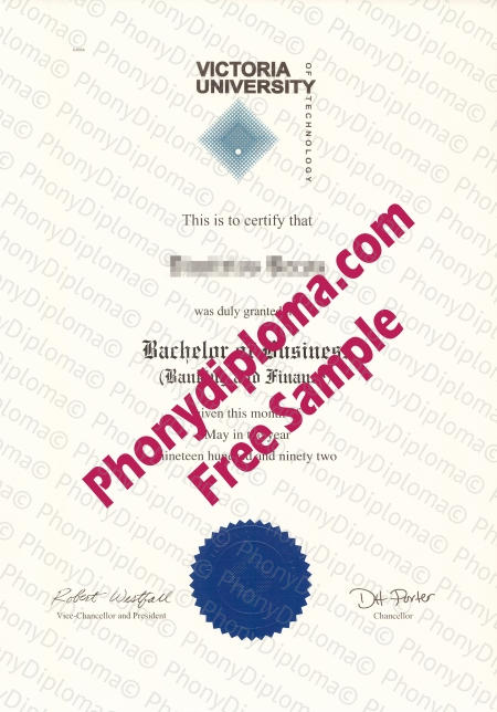 Australia Victoria University Of Technology Free Fake Diploma Sample