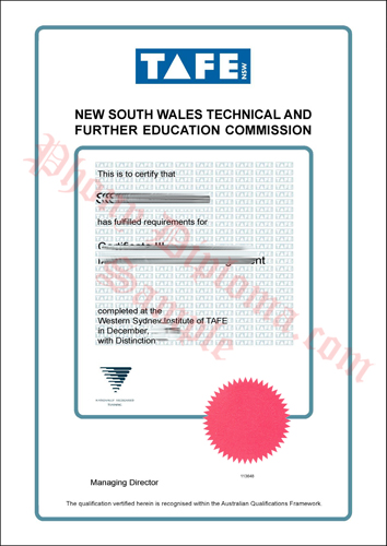 Tafe Vertical New South Wales Technical And Further Education Commission New South Wales Nsw Fake Diploma Sample From Phonydiploma