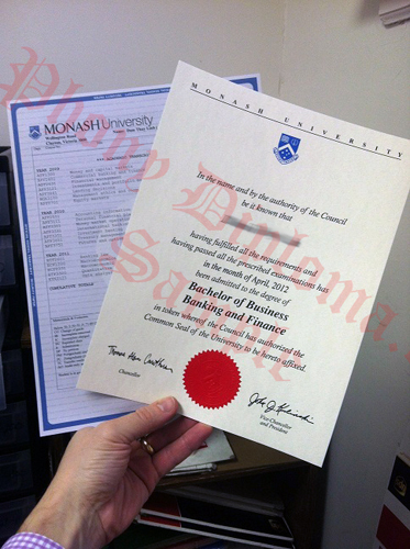 University Of Monash Australia Fake Diploma Sample From Phonydiploma