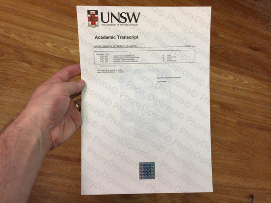 University Of New South Wales Fake Diploma From Phonydiploma