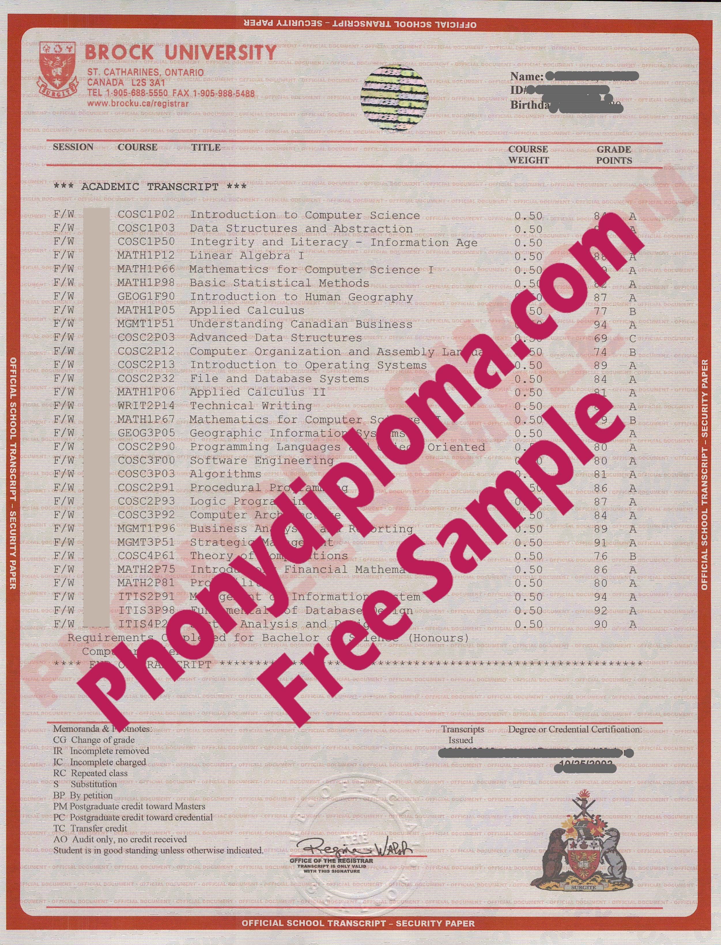 Thousands Of Diploma Transcript Degree And Certificate Samples - Phonydiplomacom