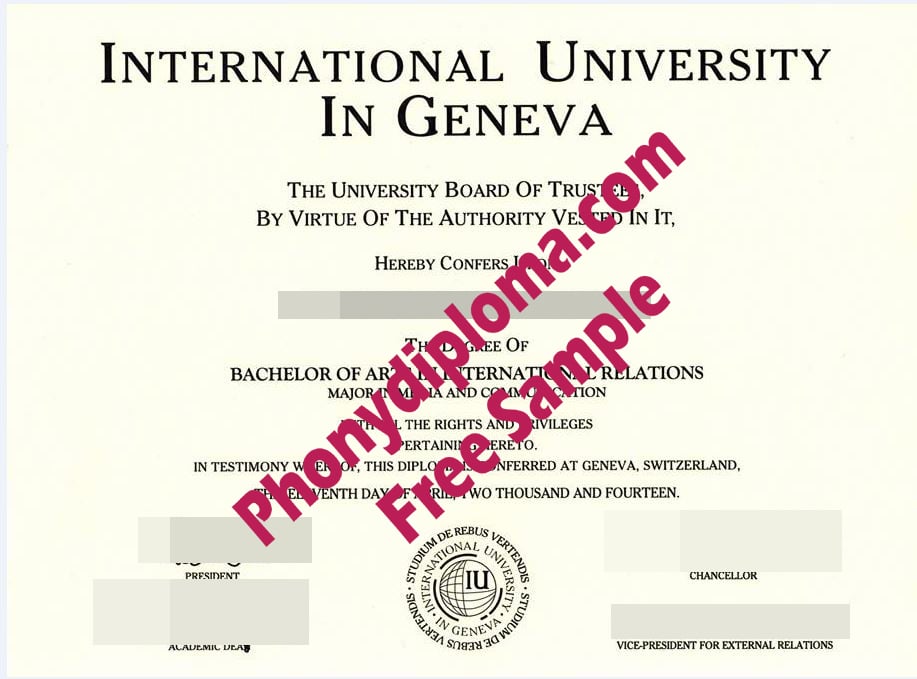 International University In Geneva Switzerland Free Sample From Phonydiploma