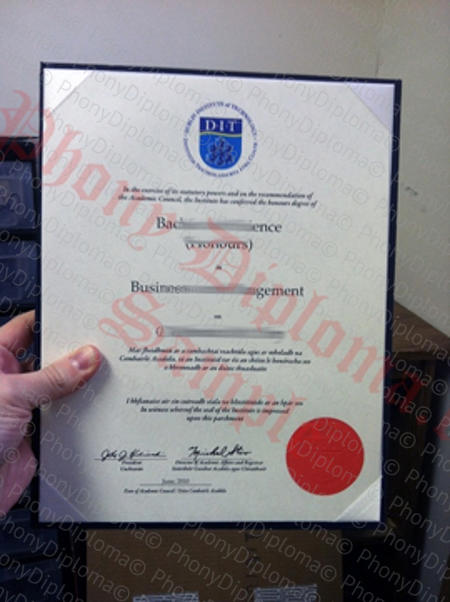Ireland Dit Dublin Institute Of Technology Fake Diploma Sample
