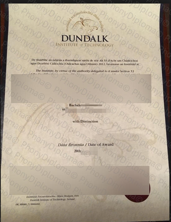 Ireland Dundalk Institute Of Technology Free Sample From Phonydiploma