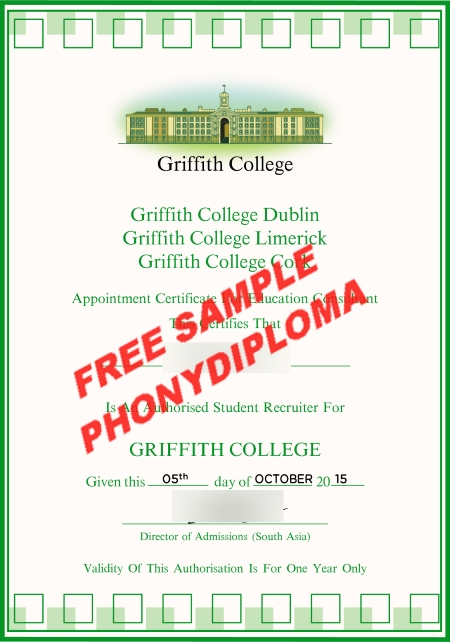 Ireland Griddith College Dublin Limerick Cork Free Sample From Phonydiploma
