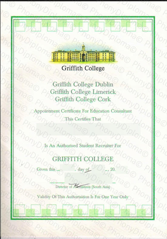 Ireland Griffith College Free Sample From Phonydiploma