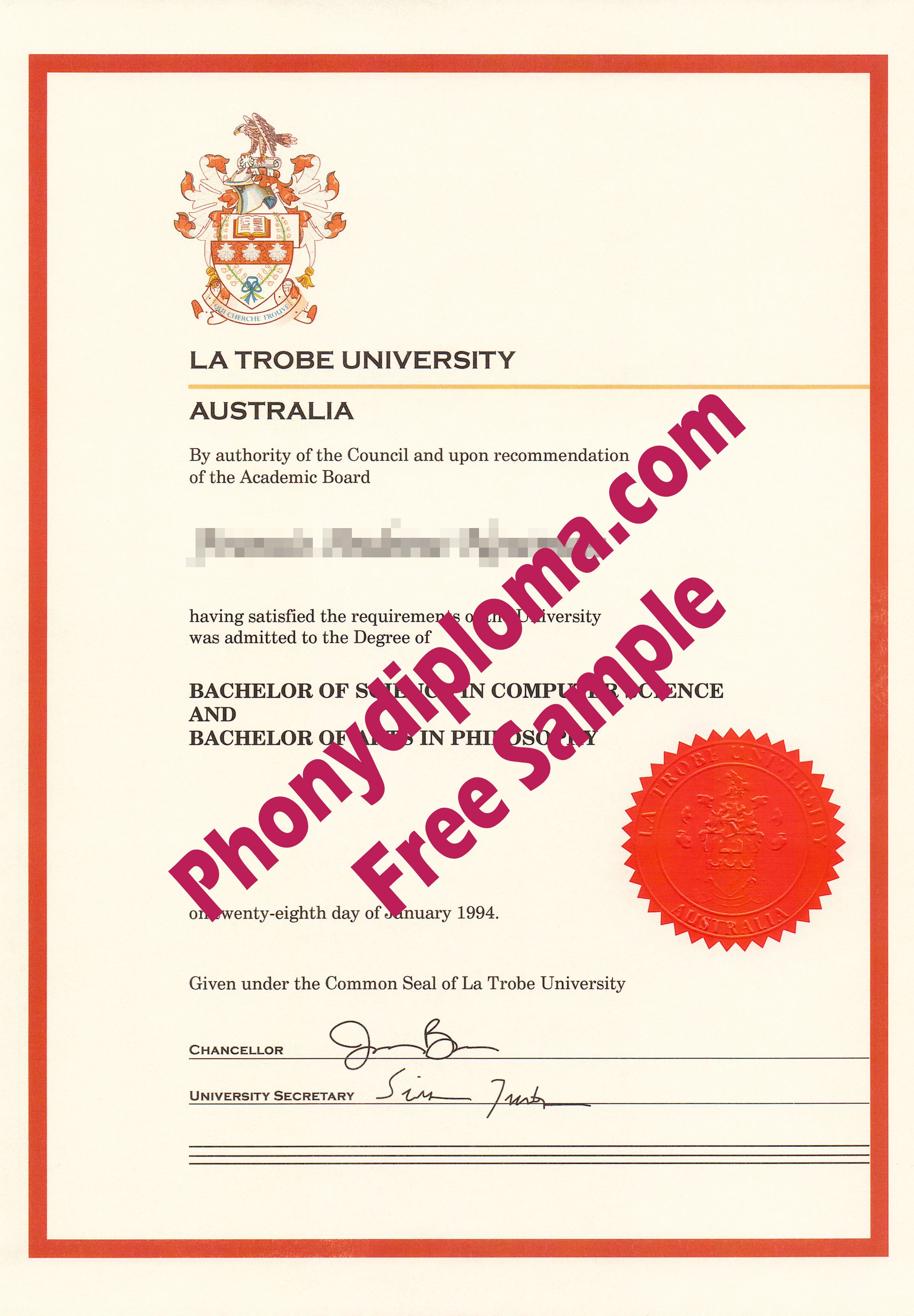 La Trobe University Latrobe Australia Free Sample From Phonydiploma
