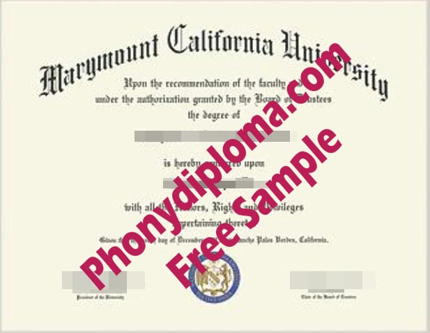Marymount California University Free Sample From Phonydiploma