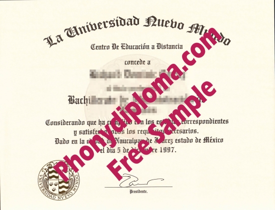 Mexico La Universidad Nuevo Mundo Diploma Falso De Phonydiploma