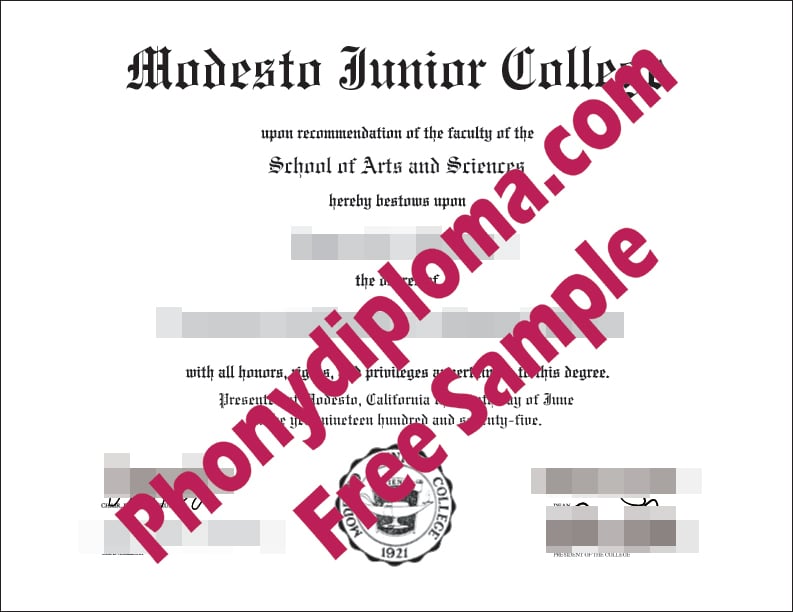 Modesto Junior College Free Sample From Phonydiploma