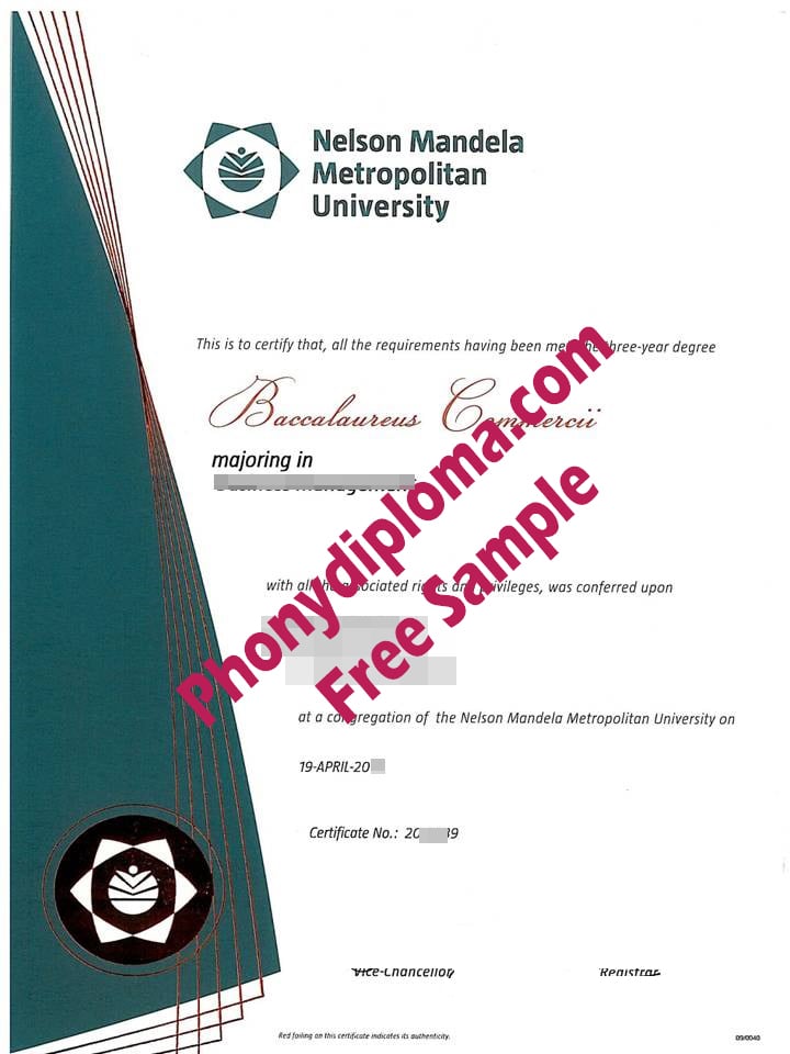 Nelson Mandela Metropolitan University Free Sample From Phonydiploma
