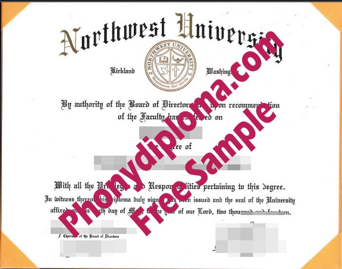 Northwest University Washington Free Sample From Phonydiploma