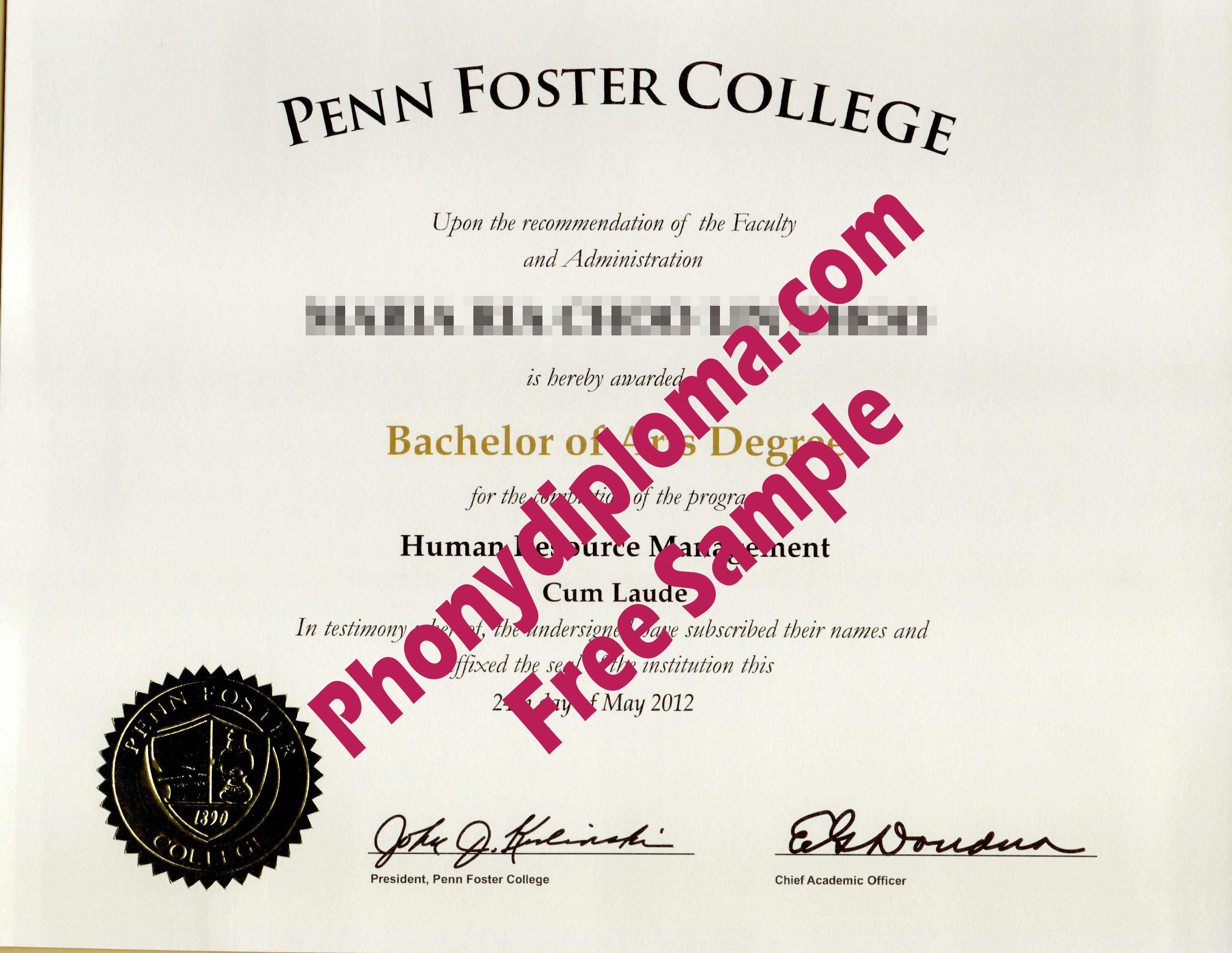 Penn Foster College Free Sample From Phonydiploma