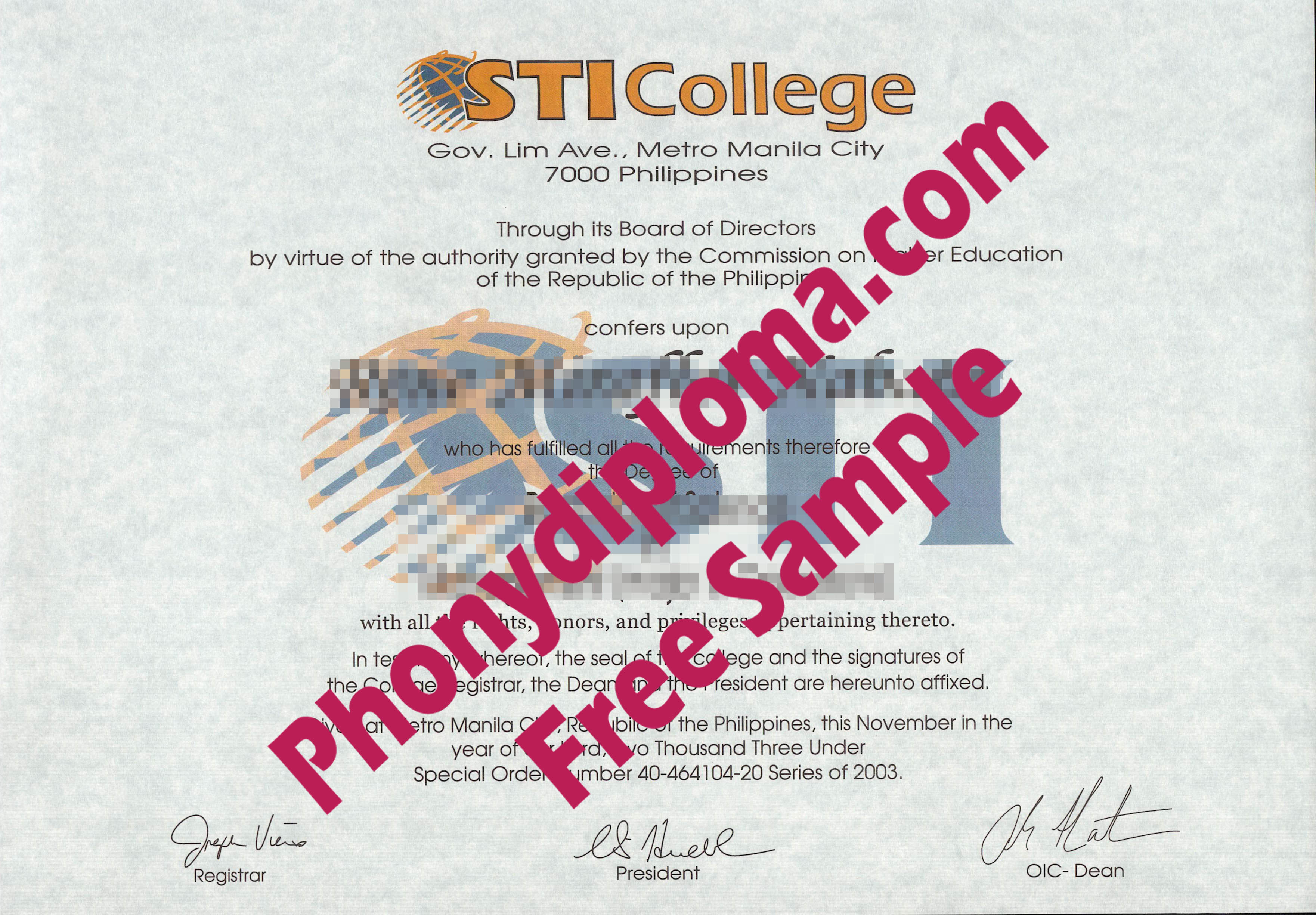 Sti College Phippines Free Sample From Phonydiploma