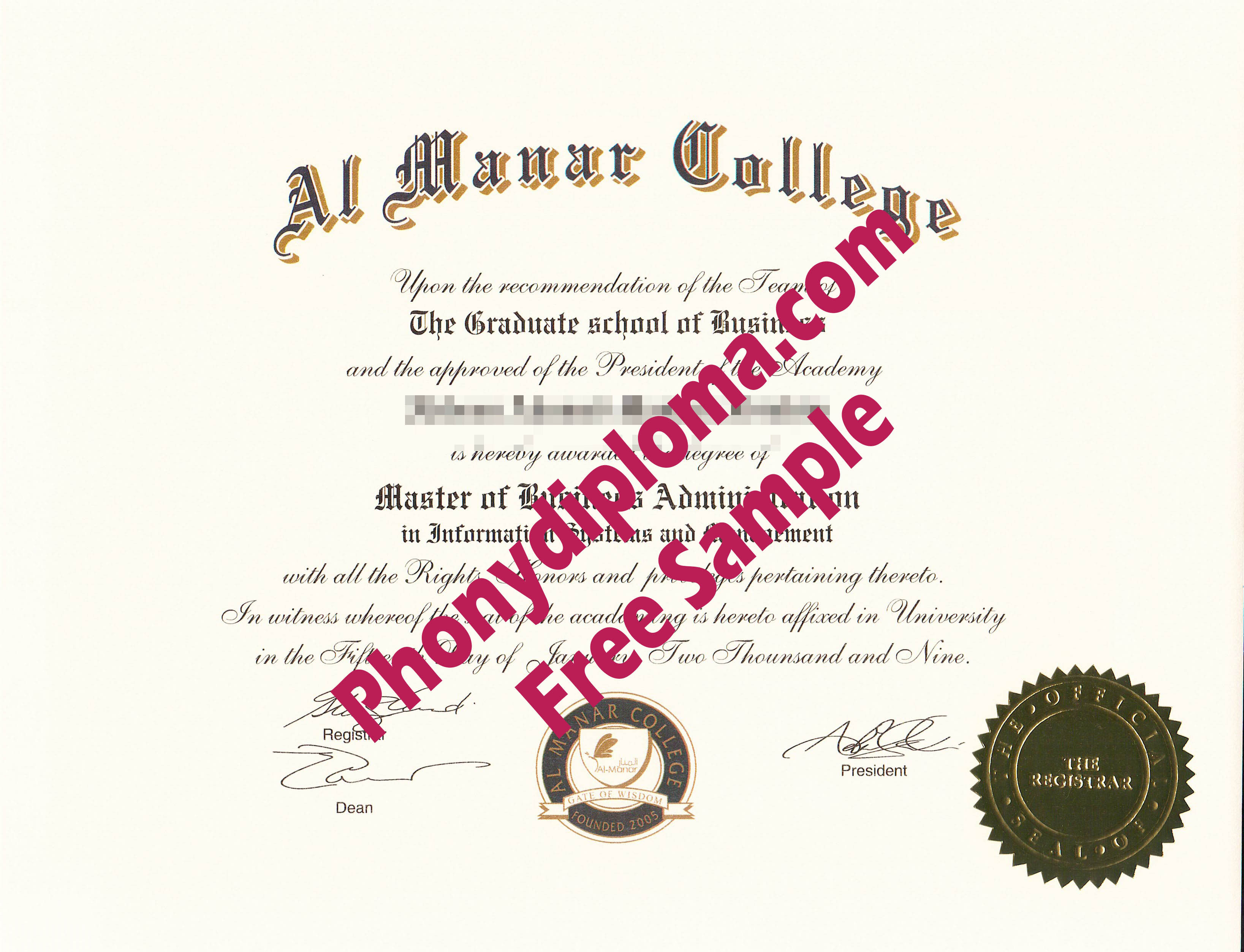 Al Manar College Saudi Arabia Diploma Phonydiploma