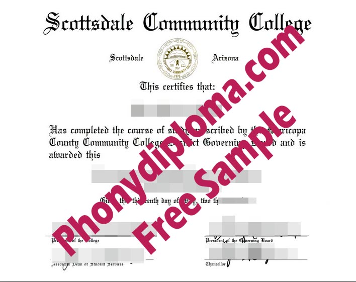 Scottsdale Community College Free Sample From Phonydiploma