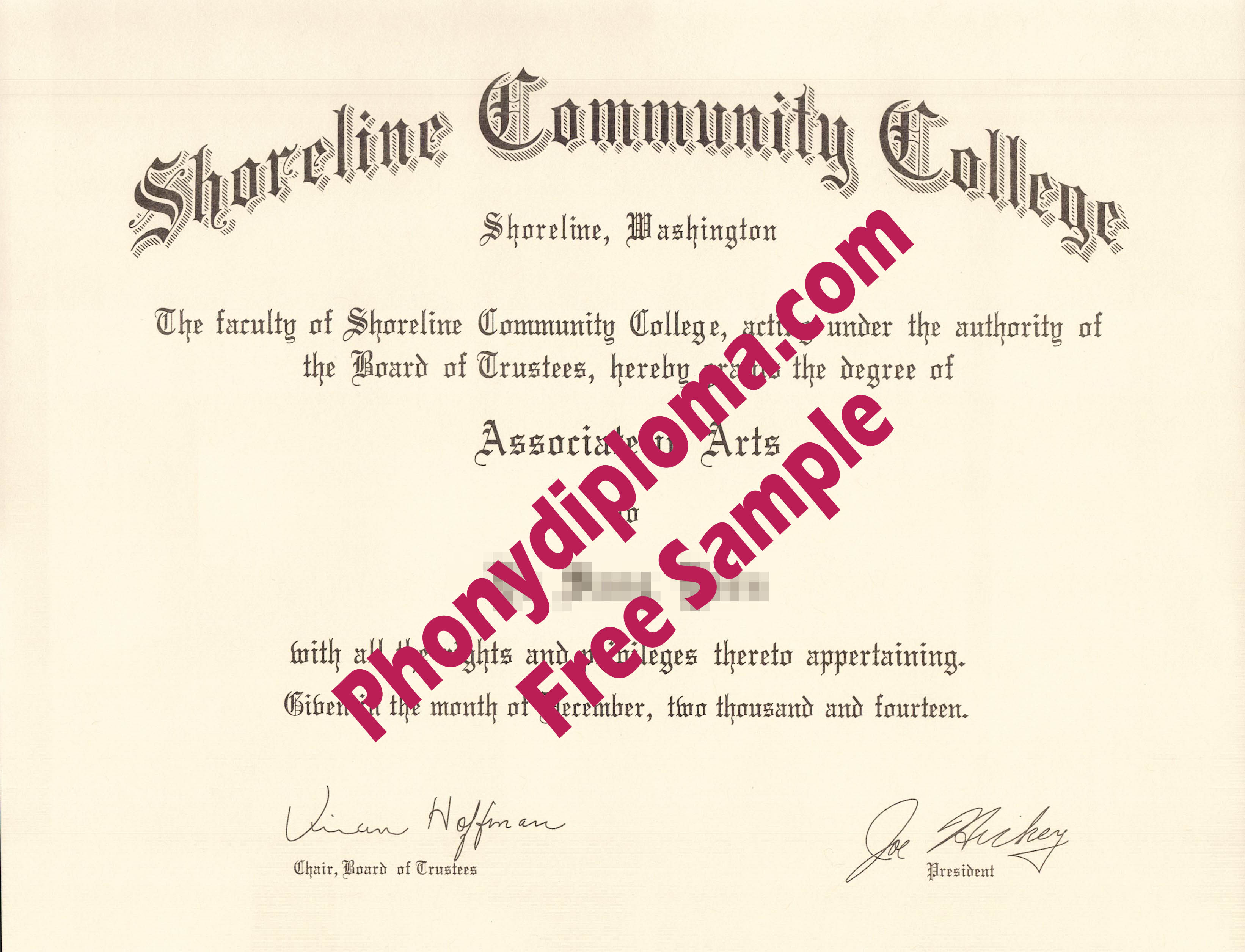 Shoreline Community College Washington Free Sample From Phonydiploma