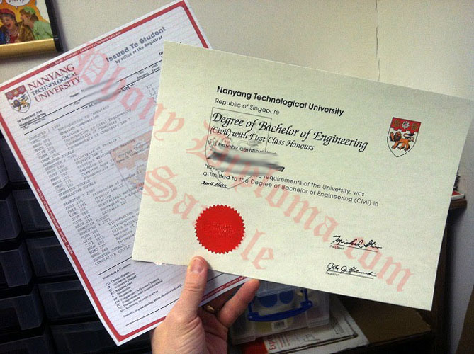 Nanyang Technological Singapore Fake Diploma Sample From Phonydiploma