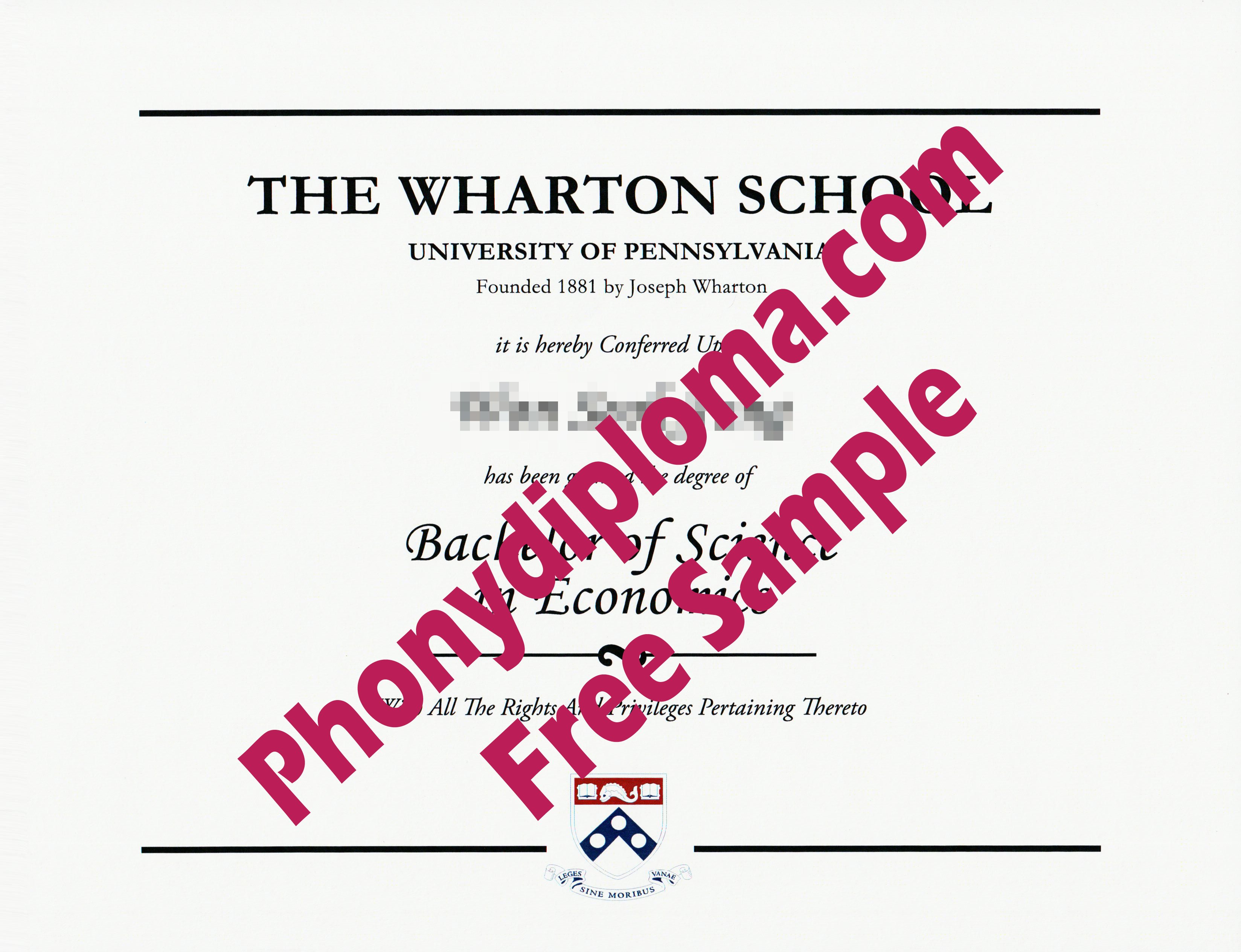The Wharton School Free Sample From Phonydiploma