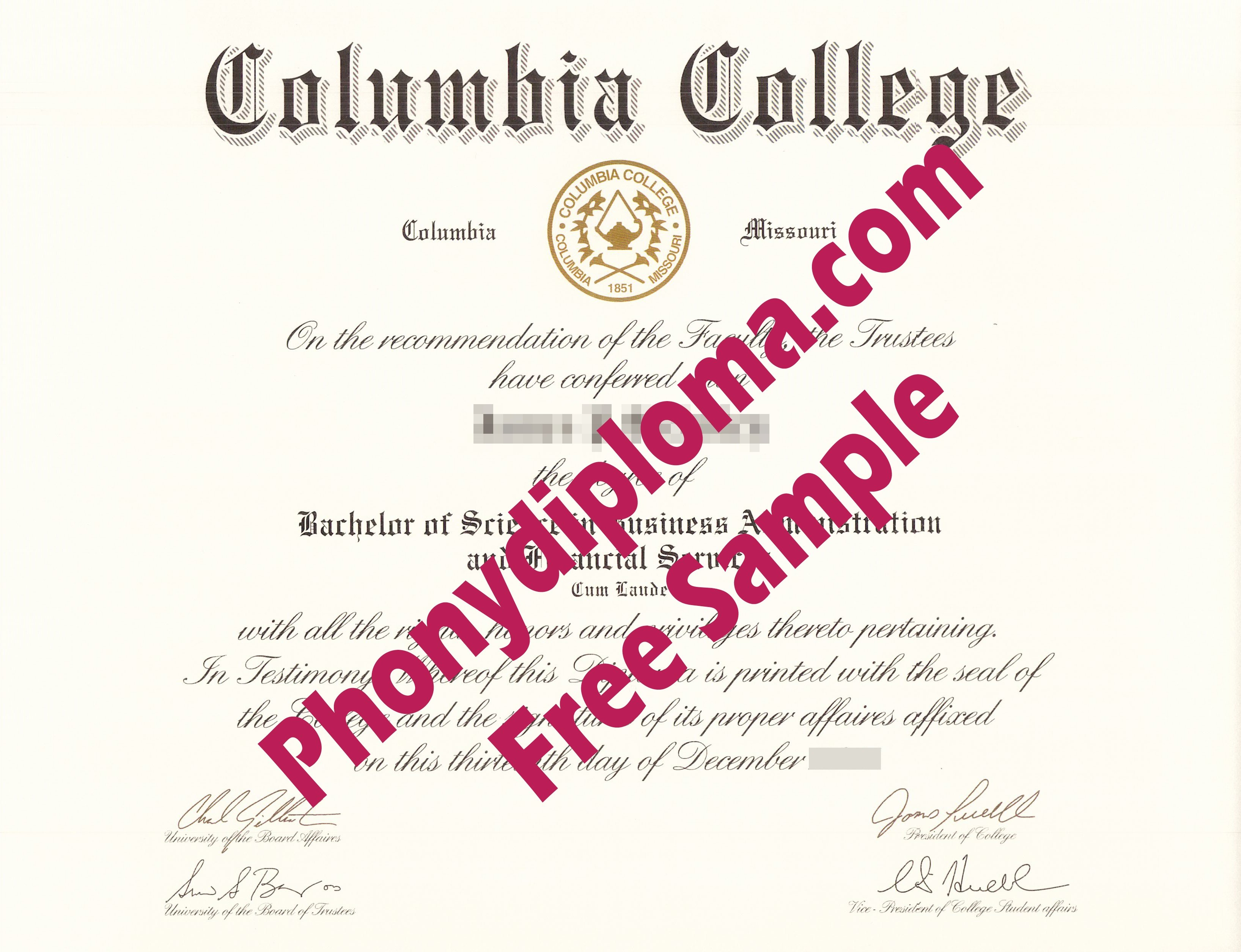 College Diploma Template from www.phonydiploma.com