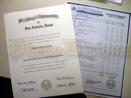 Fake Diploma And Transcript Sample