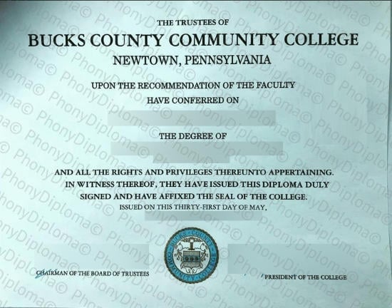 Usa Bucks County Community College Free Sample From Phonydiploma