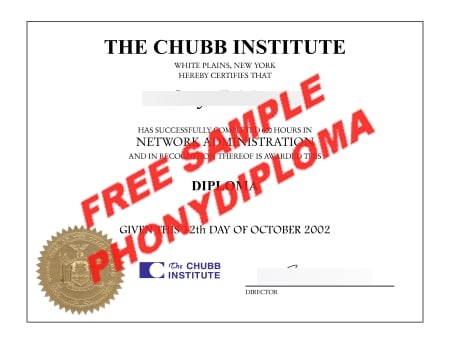 Usa New York Chubb Institute Free Sample From Phonydiploma