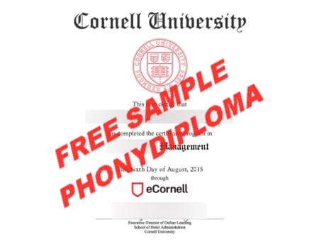 Usa New York Cornell E University Free Sample From Phonydiploma