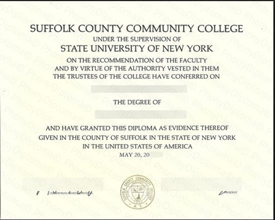 Usa Suffolk County Community College Free Sample From Phonydiploma