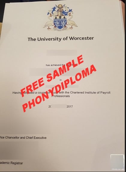 Univerity Of Worcester Free Sample From Phonydiploma