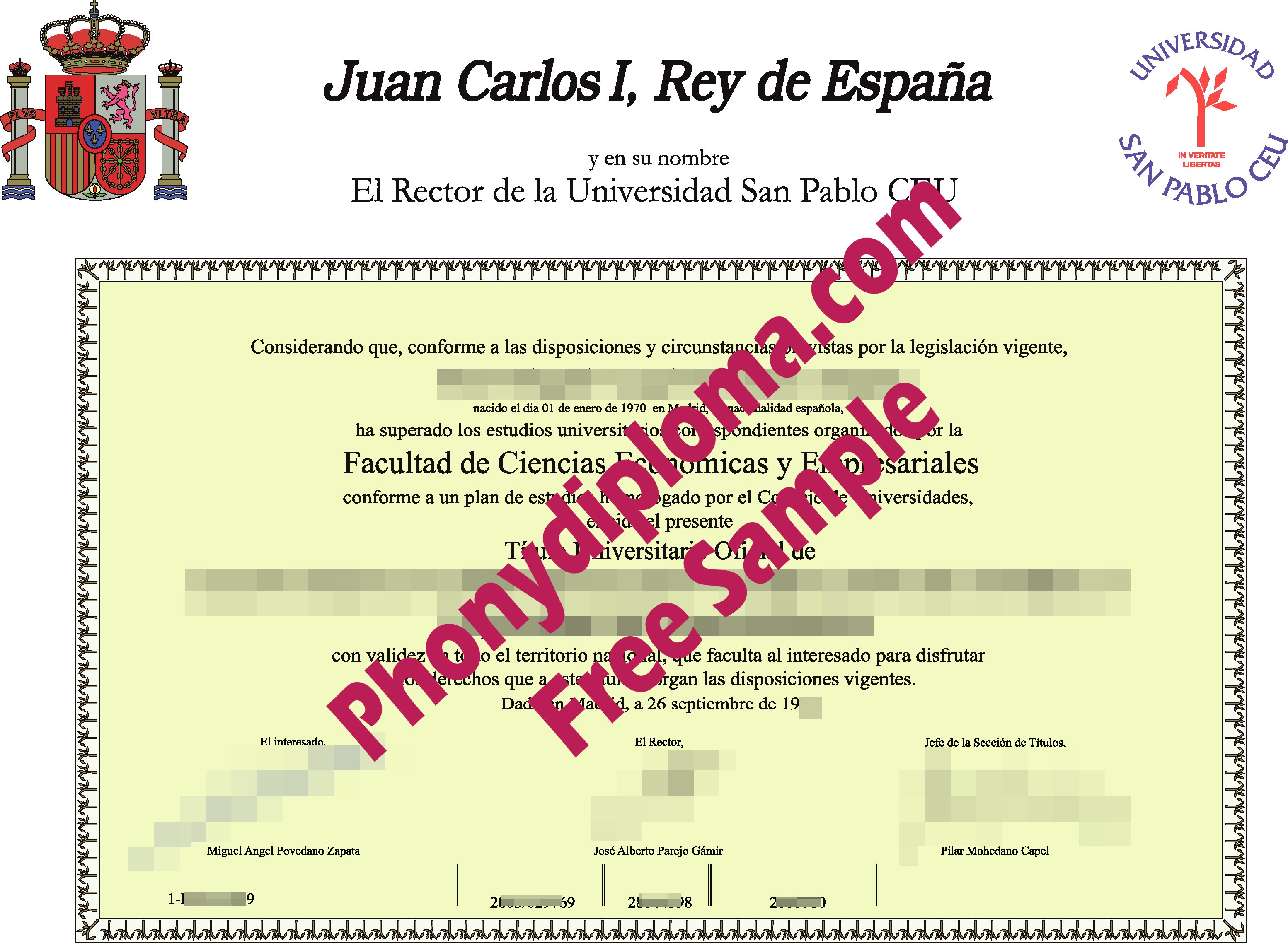 Universidad San Pablo Ceu Free Sample From Phonydiploma