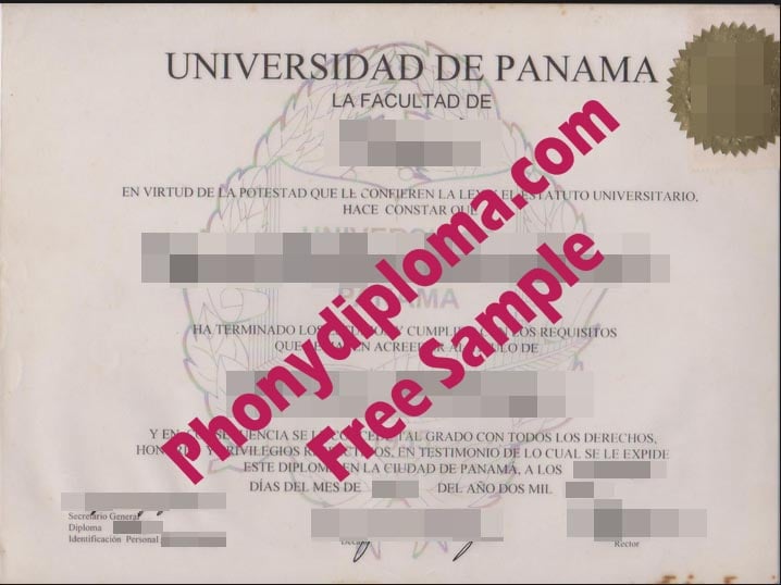 Universidad De Panama University Of Panama Free Sample From Phonydiploma
